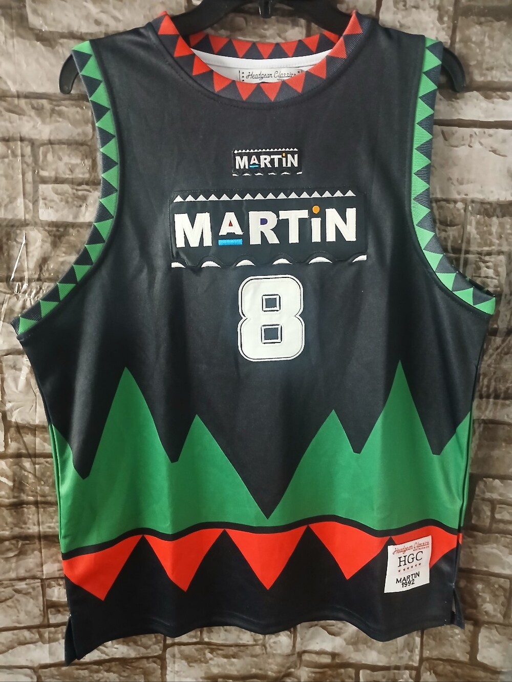 Martin Kids' Black & Green Graphic Jersey Tank